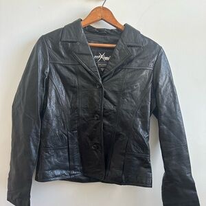 Vintage Wilsons Maxima Leather Button Up Short Jacket Size Small